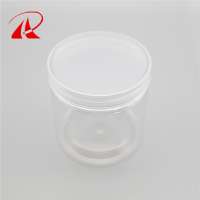 transparent storage plastic jar with screw cap