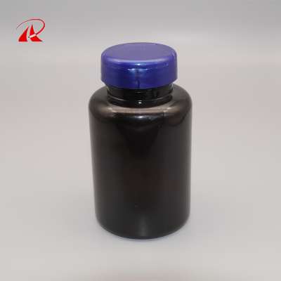 High quality 60ml brown plastic healthy products bottle medicine bottle with blue clap