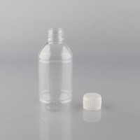 Wholesale pharmaceutical clear plastic 250ml cough syrup bottle