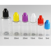 Sterile PET plastic 10ml plastic eye dropper Eliquid Cigarette PET bottle with seal cap 10ml ejuice PET bottle with long tip