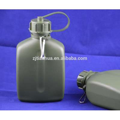 Outdoor 1 liter HDPE plastic material army water bottle