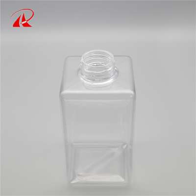 PET wholesale custom square plastic bottle