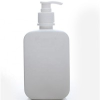 500ml 16oz Rectangle Shampoo Container Cosmetic and Packaging Empty Plastic PE Lotion Pump Hand Wash Sanitizer Bottle